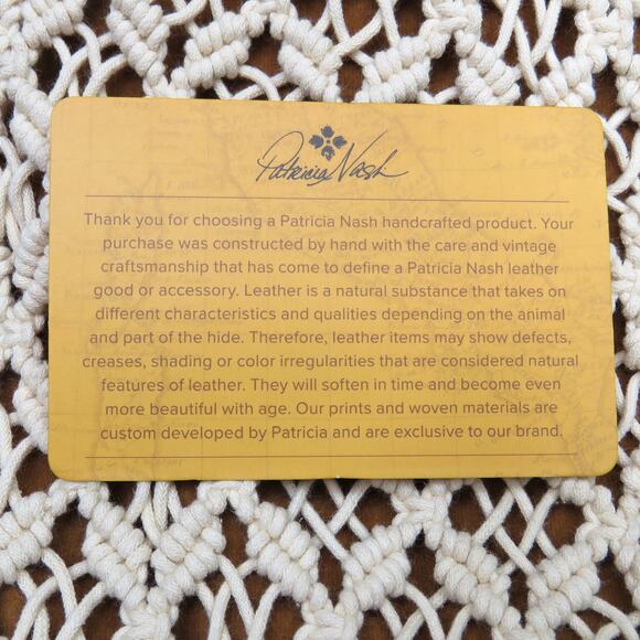 Patricia Nash Geraldine Crochet Hobo Natural One Woven Shoulder Bag Handbag - Picture 6 of 10